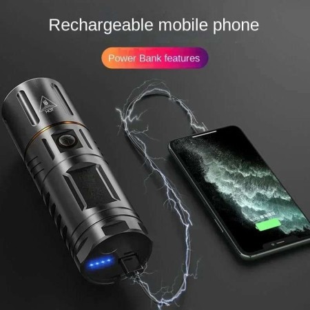T-10000 LED FLASHLIGHT WITH POWER BANK